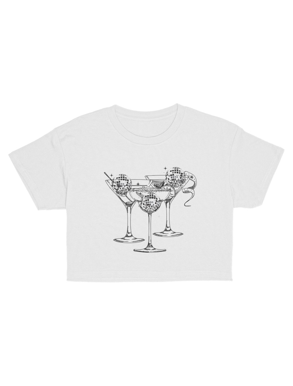 Disco Martini Crop Top Oversize