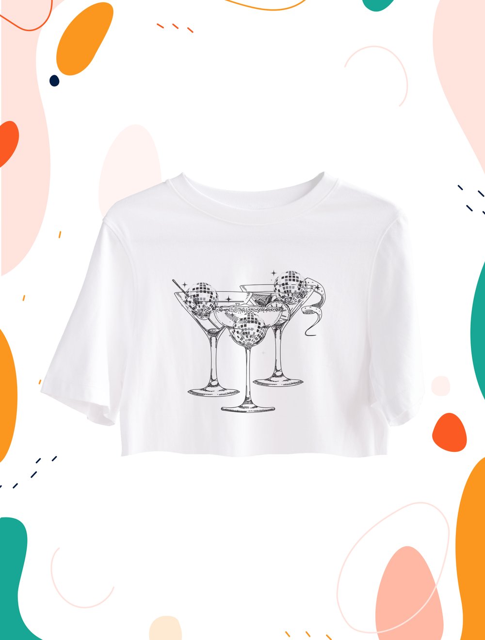 Disco Martini Crop Top Oversize