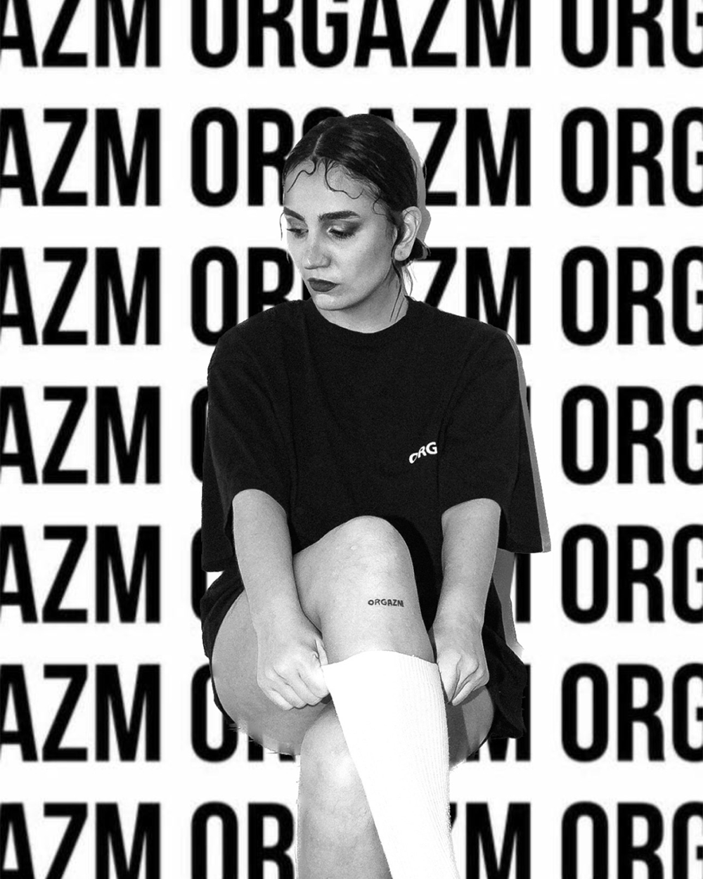 Orgazm Merch Oversize TShirt Göğüs Baskılı I