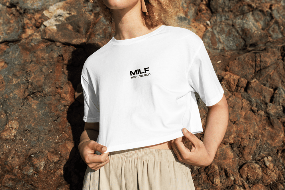MILF: Man I Love Food Crop Top