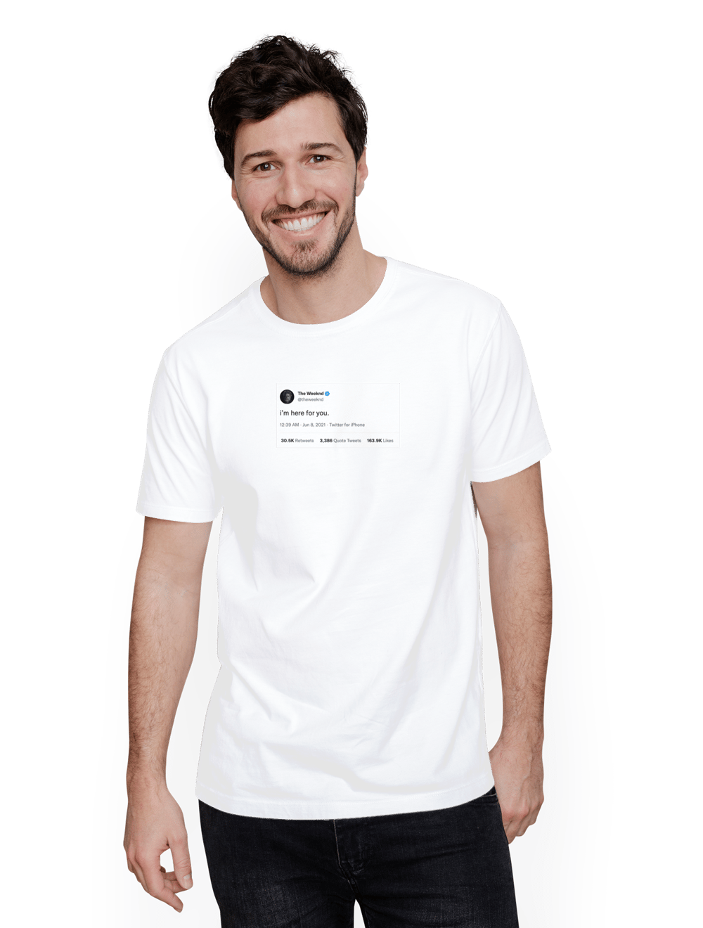  I’m Here For You Tişört - Beyaz