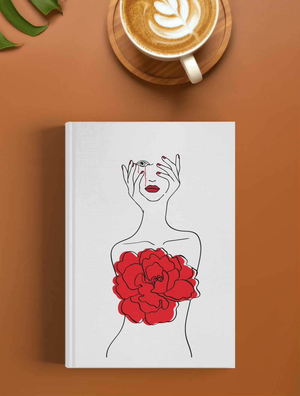Line Art Woman Baskılı Defter