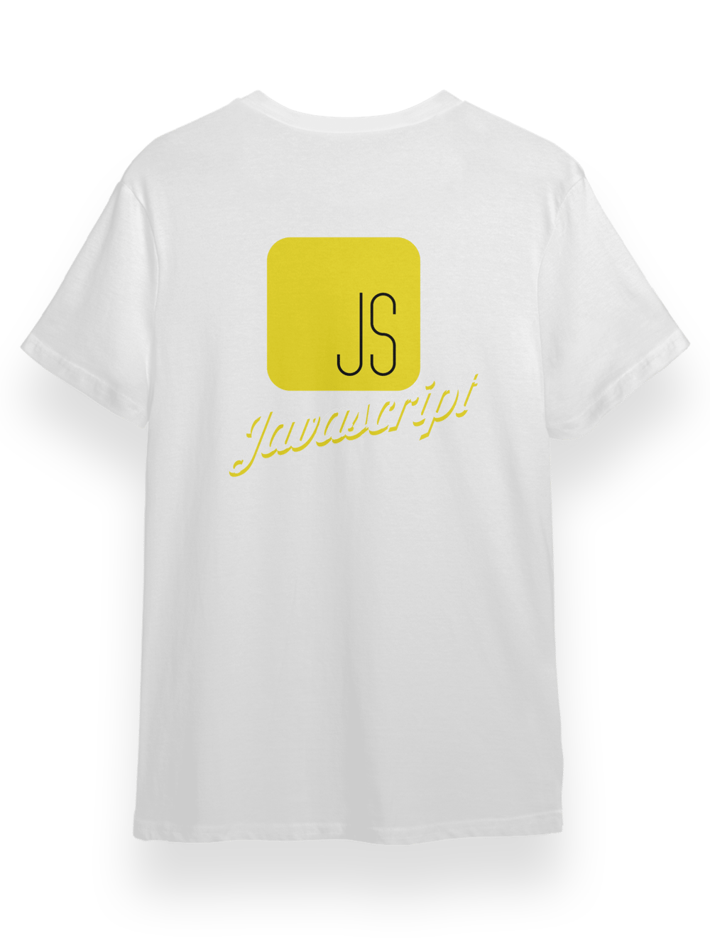 Javascript Baskılı Siyah Bisiklet Yaka T-shirt