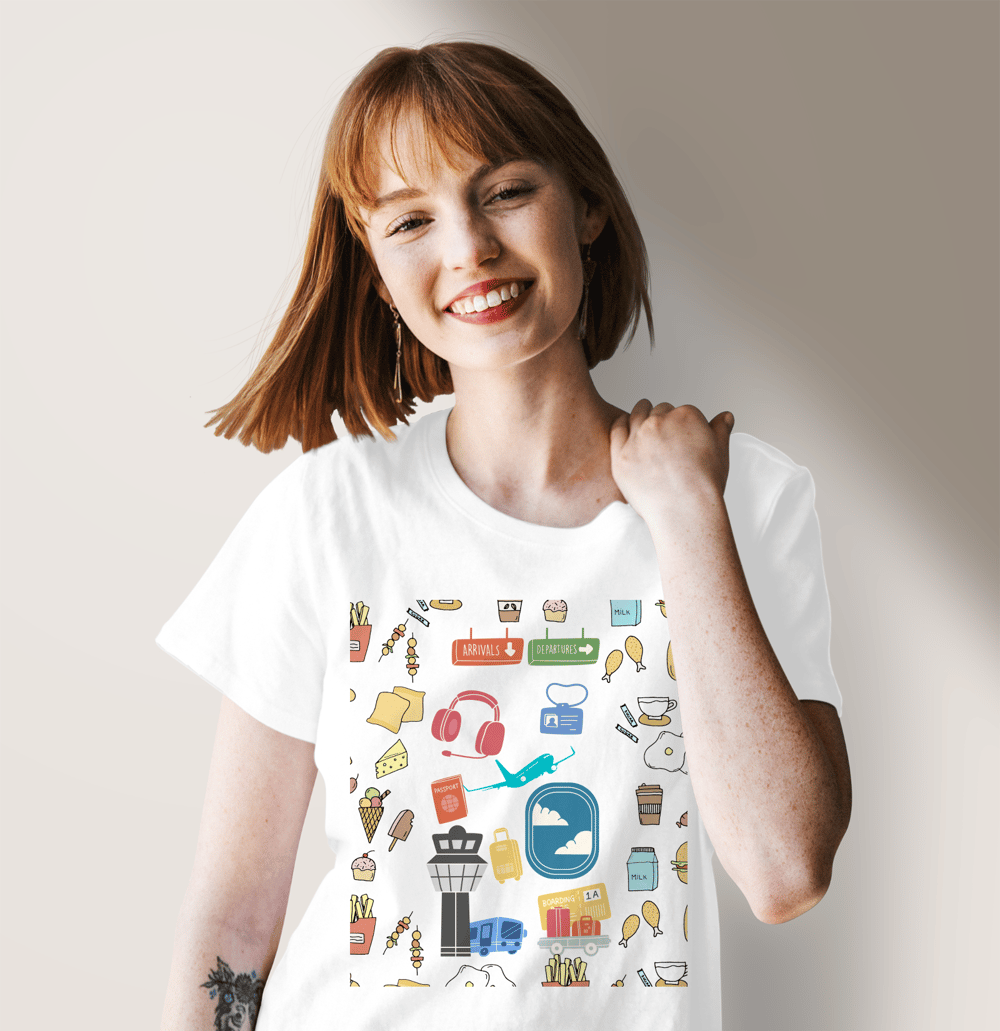 Seyahat Temalı Tişört