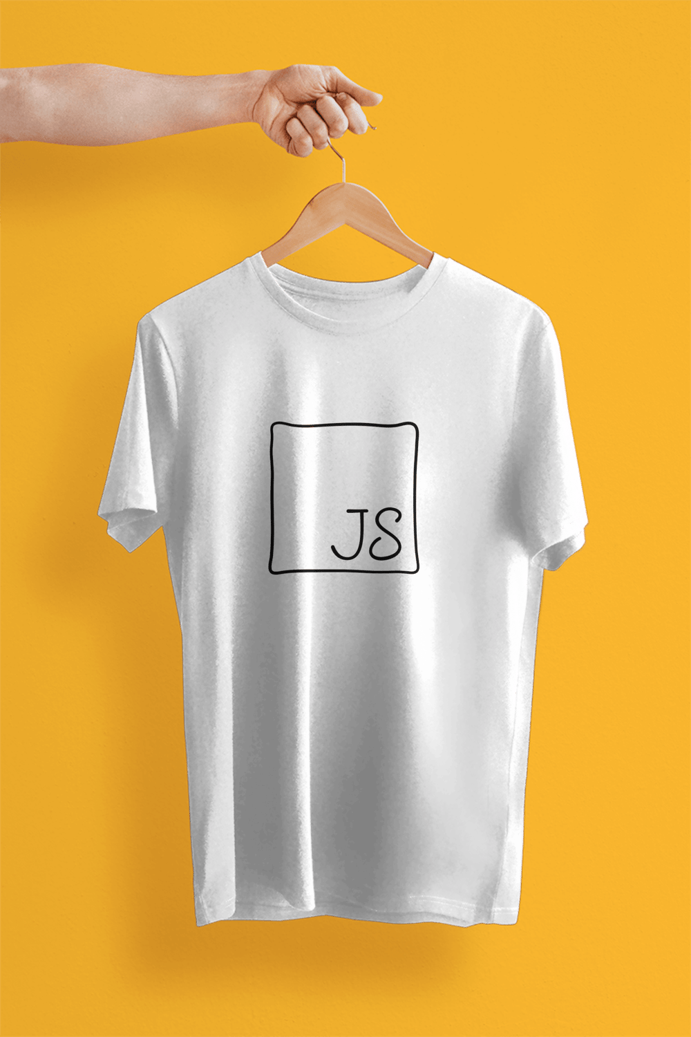 Javascript Baskılı Beyaz Yazılımcı Tshirt