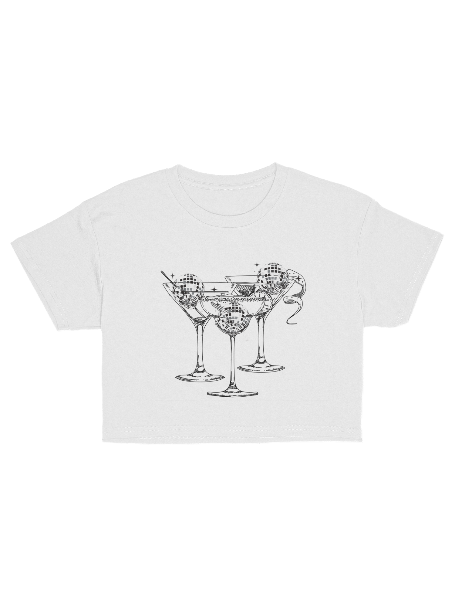 Disco Martini Crop Top Oversize