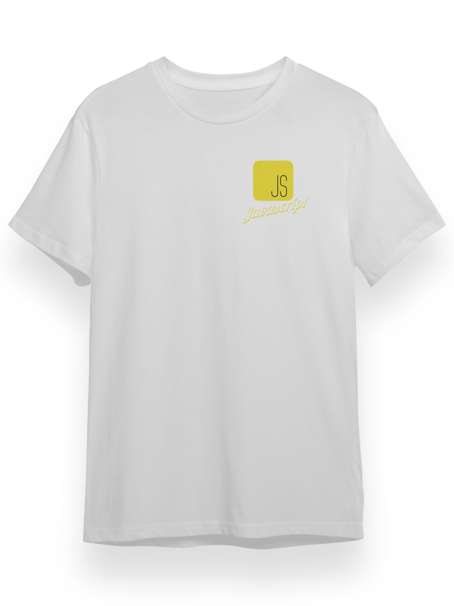 Javascript Baskılı Siyah Bisiklet Yaka T-shirt