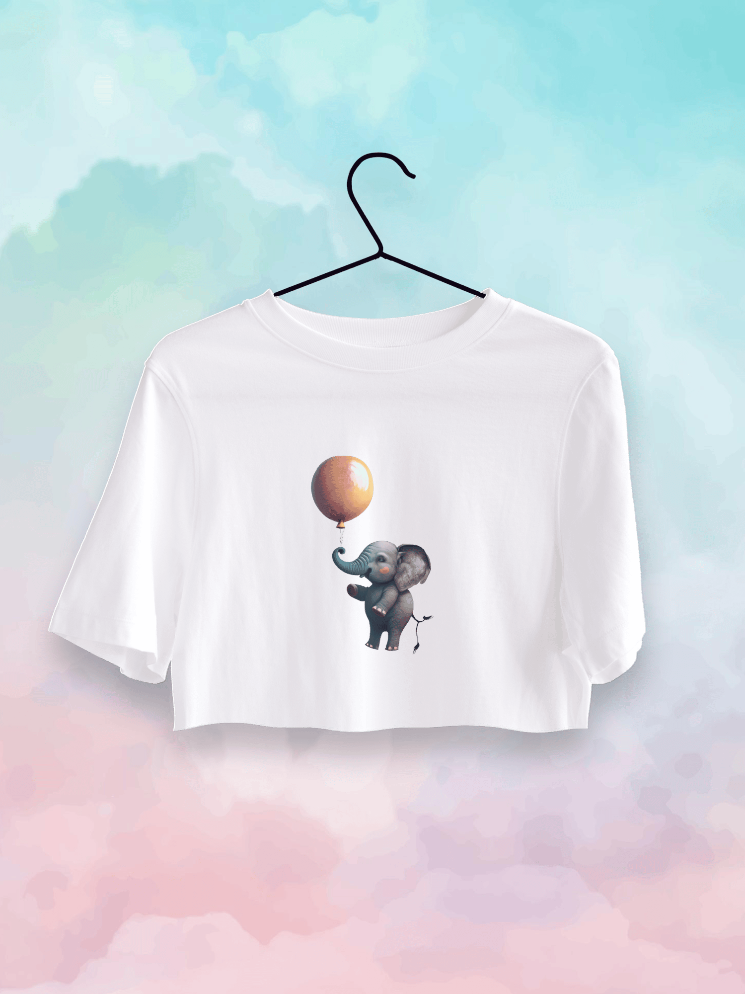 Fil ve Balon Crop Top Oversize 3991740