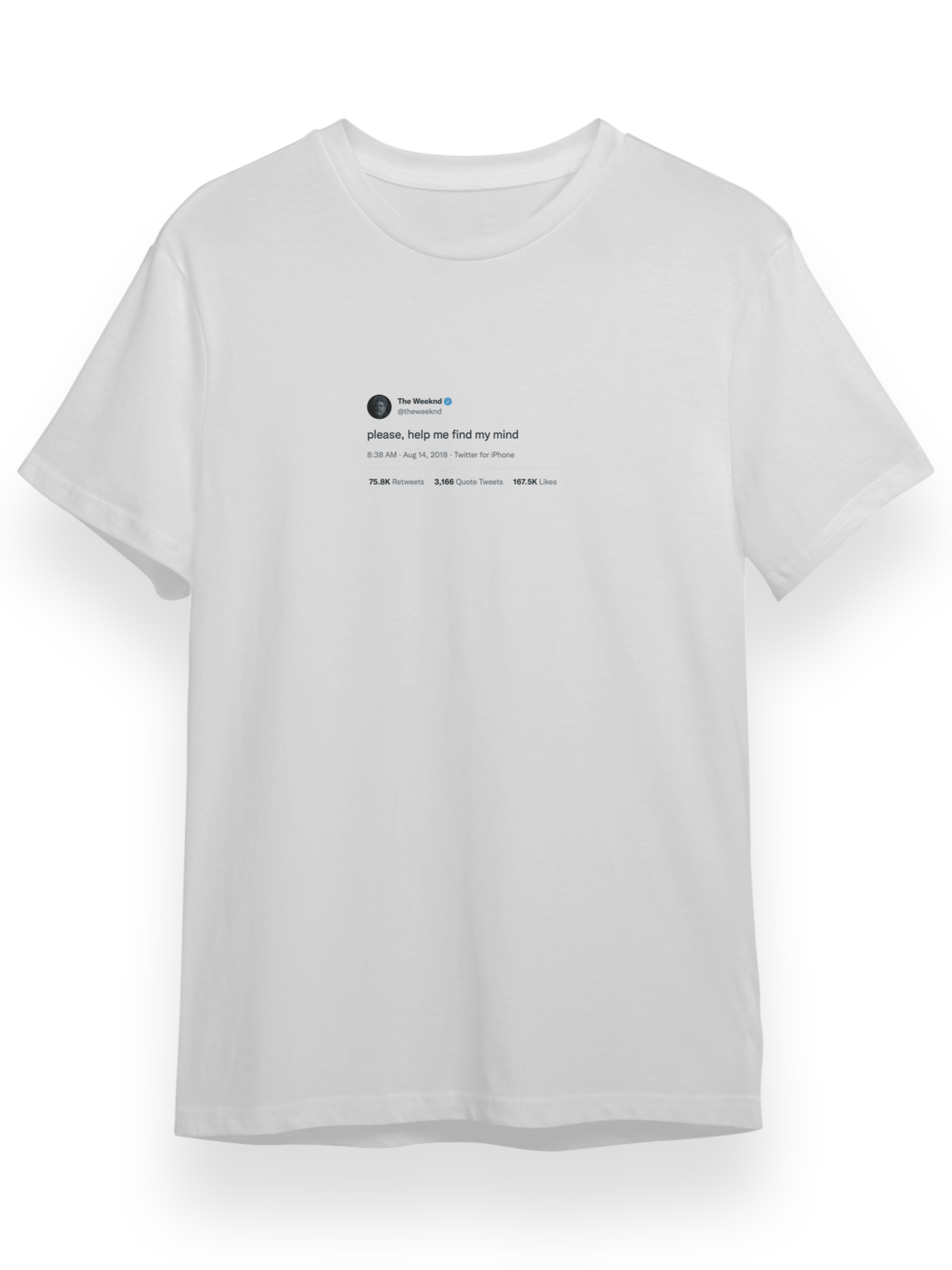 Please Help Me Find My Mind Tişört - Beyaz