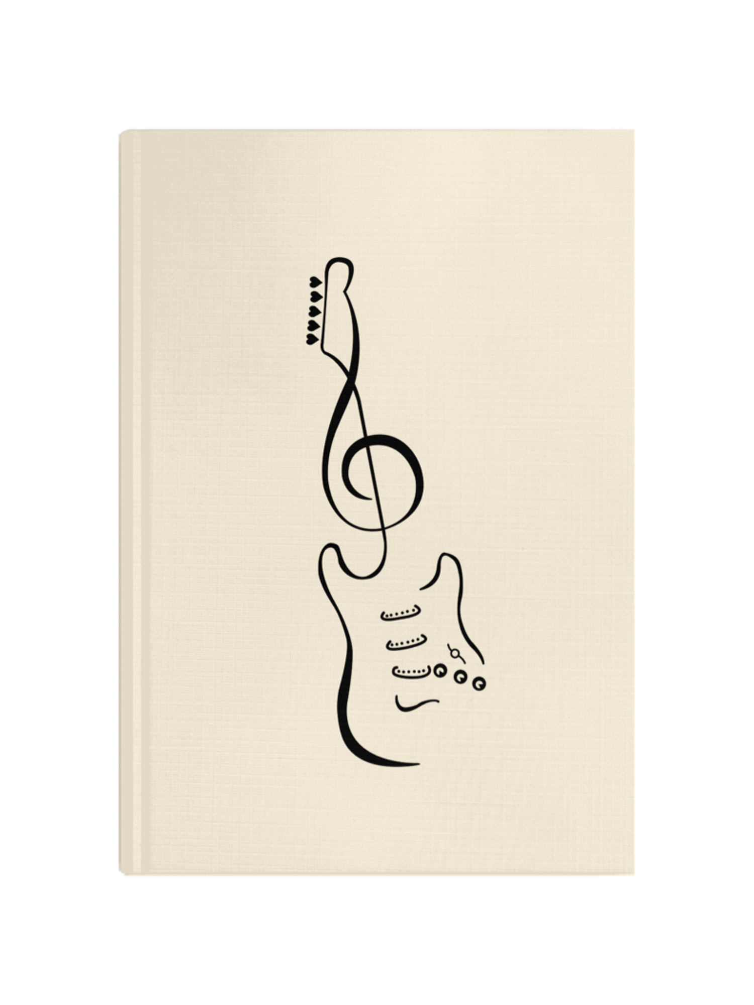 Elektronik Gitar ve Müzikal Nota Baskılı Defter