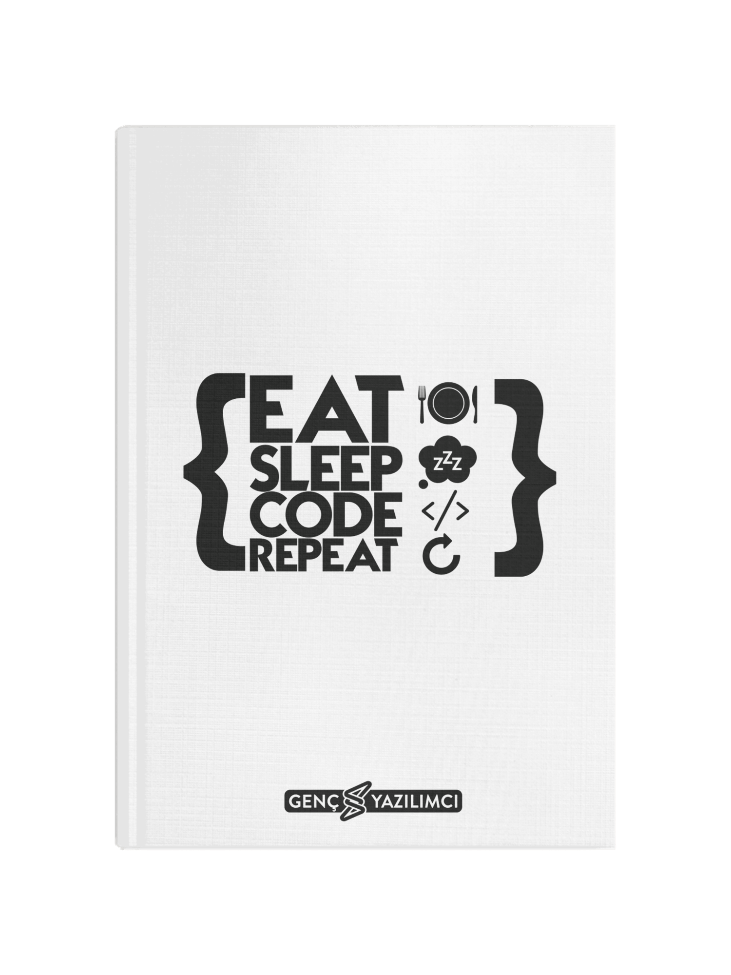 Eat Sleep Code Repeat Baskılı Defter (80 Yaprak)