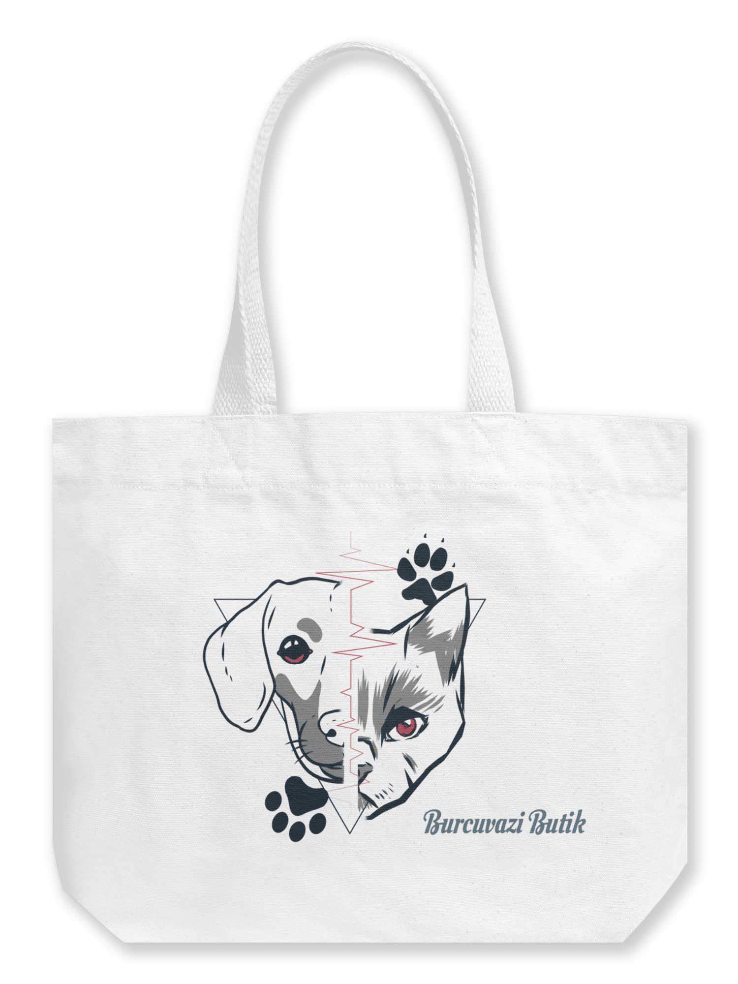 Burcuvazi Cat&Dog Büyük Kanvas Çanta 2220058