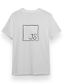 Javascript Baskılı Beyaz Yazılımcı Tshirt