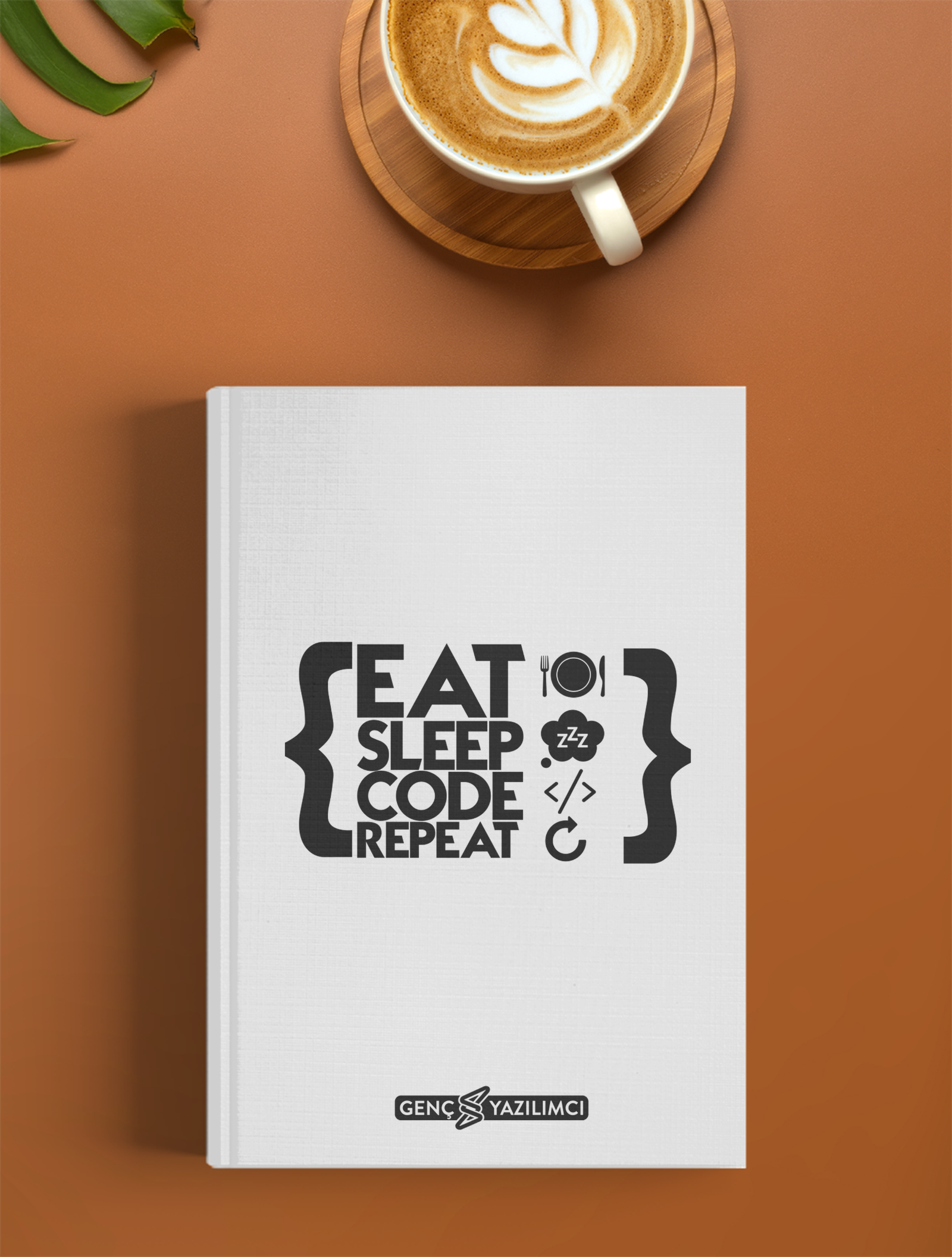 Eat Sleep Code Repeat Baskılı Defter (80 Yaprak)